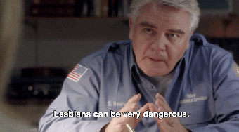 Healey from Orange is the New Black speaks about lesbians.